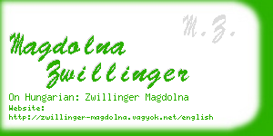 magdolna zwillinger business card